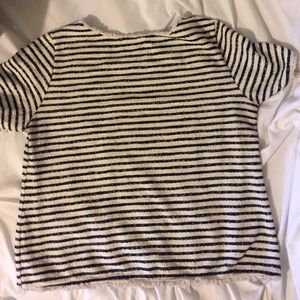 Striped fringe shirt